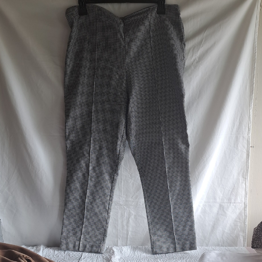 Women's Black and White Dress Pants